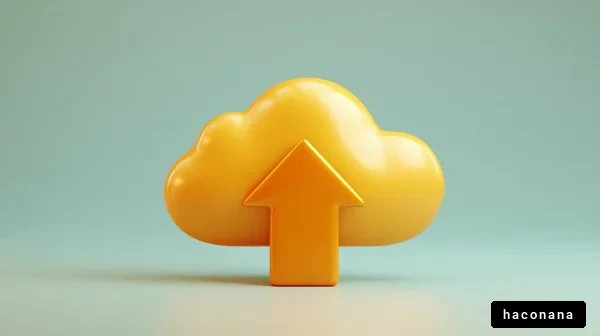 雲のデータアップロードアイコン