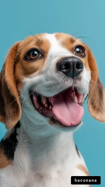 笑顔のビーグル犬