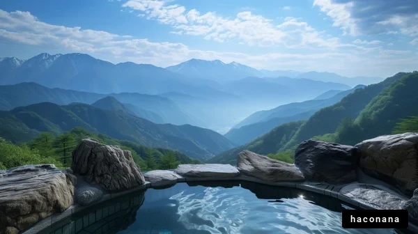 山々に囲まれた温泉