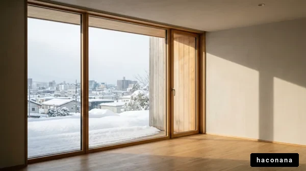 冬の窓からの眺め