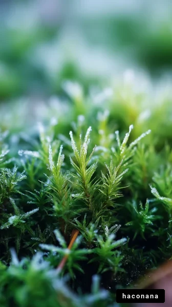 緑の苔のクローズアップ