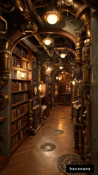 ヴィンテージ風の図書館