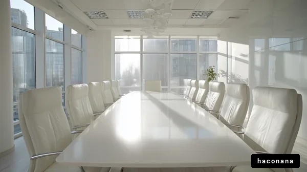 明るい会議室の風景