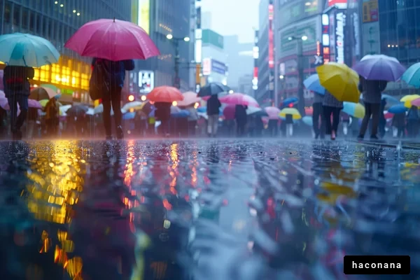 雨の日の街の風景