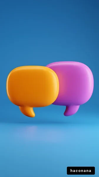 カラフルな吹き出しのアイコン
