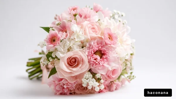 ピンクの花束の美しさ