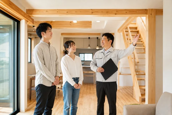 新築住宅の内覧・説明シーン