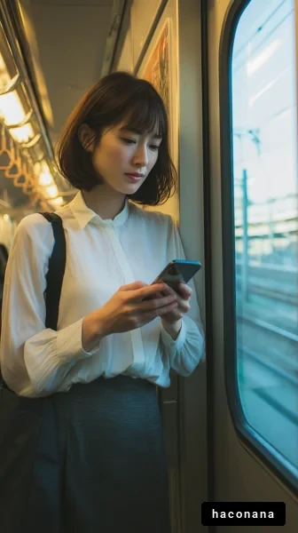 通勤電車での様子