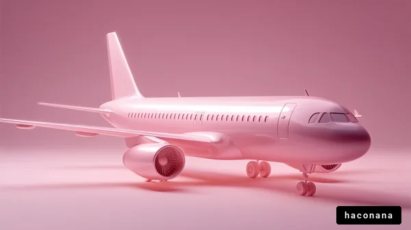 ピンク色の飛行機モデル