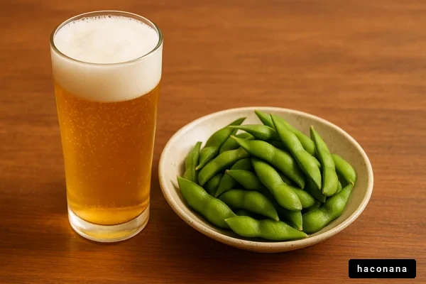 ビールと枝豆の組み合わせ