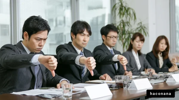 会議での否定的な反応