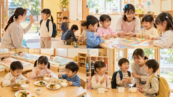 保育園の先生と子どもたちの日常
