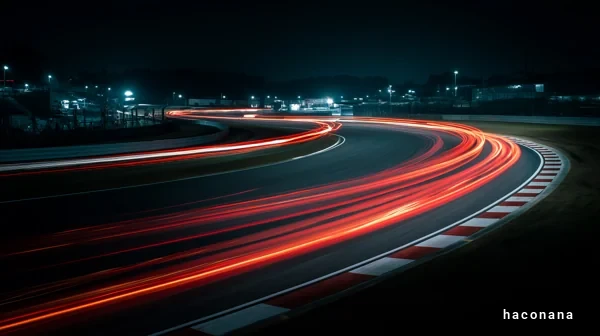 夜のサーキット走行