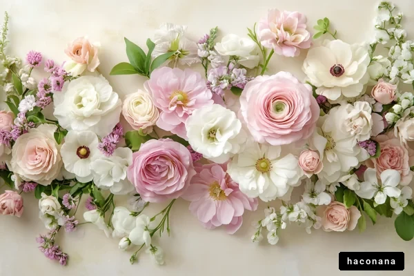 色とりどりの花々のアレンジ