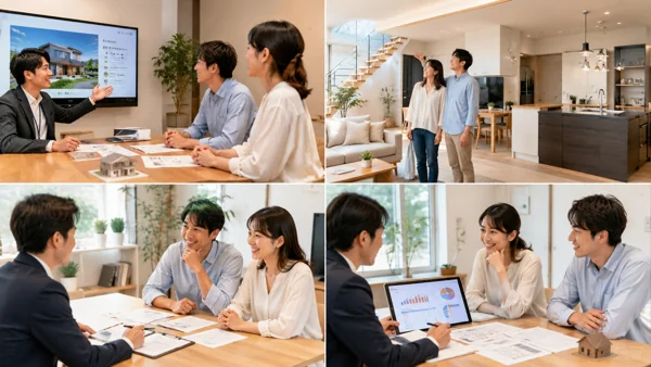 住宅購入相談・内覧するカップル