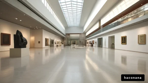 美術館の広い展示室