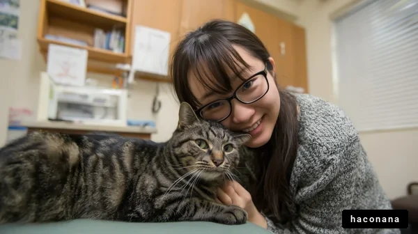 猫と寄り添う少女
