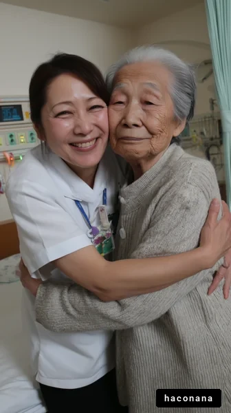 病院での看護師と患者