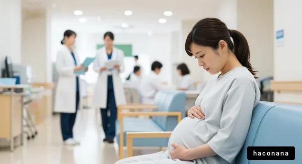 妊婦と医療現場の風景