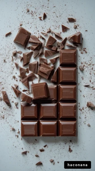 チョコレートの破片と塊