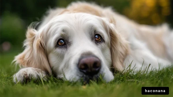 穏やかな表情の犬