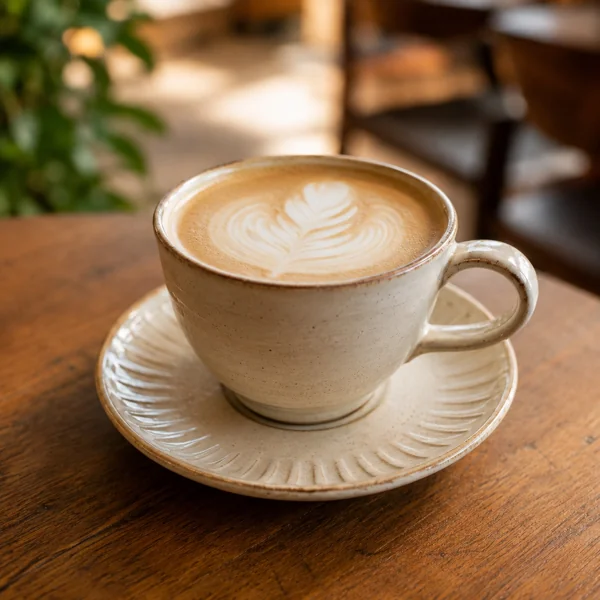 カフェのラテアートコーヒー