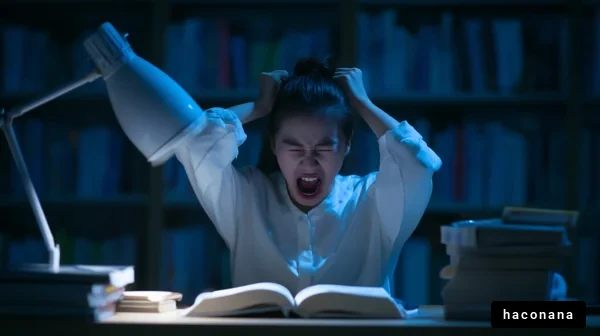 深夜の学習ストレス