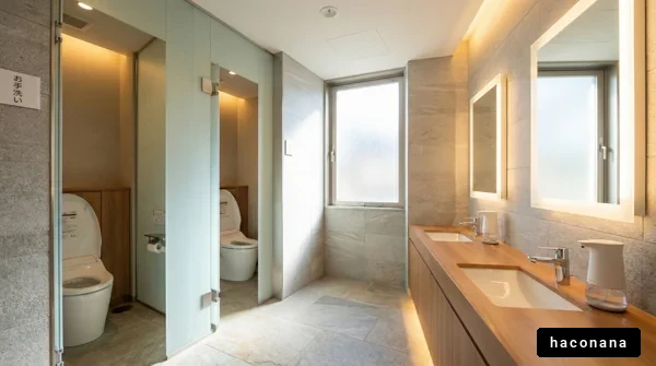 モダンな公共トイレの内装