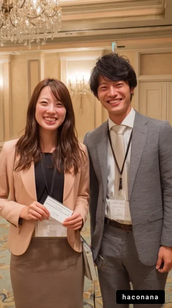 ビジネスイベントでの笑顔
