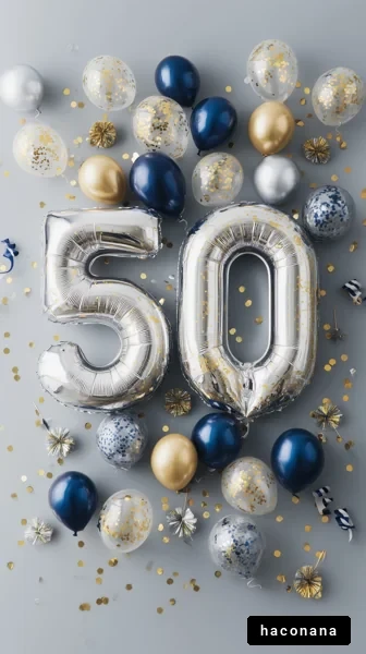 50周年の祝いのデコレーション