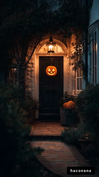 ハロウィンの玄関飾り ハロウィンの玄関飾り