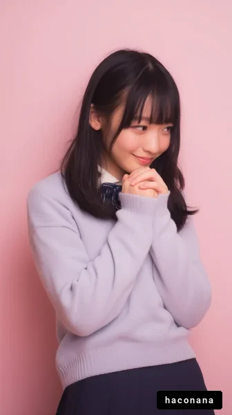 可愛い女子学生のポートレート