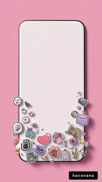 カラフルなスマホのイラスト