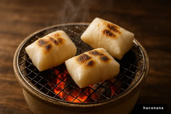 焼き餅と温かい炎 焼き餅と温かい炎