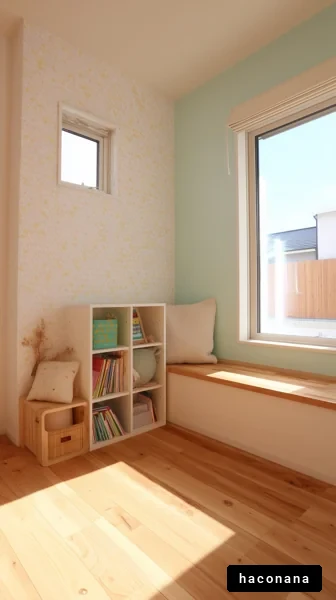 明るい子供部屋の風景