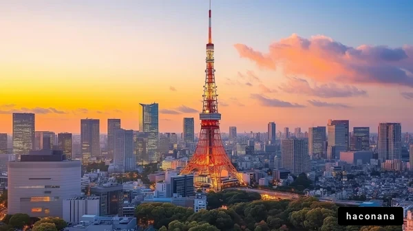 東京の夕焼けと風景