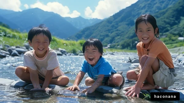 川遊びを楽しむ子どもたち