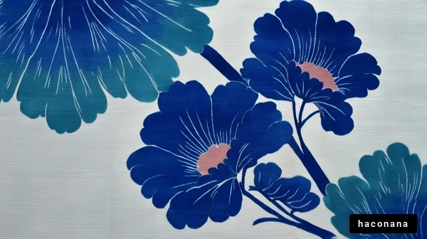 青い花の美しい模様
