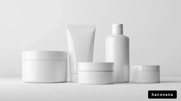 シンプルな化粧品のセット