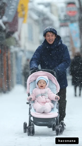 雪の中の楽しい散歩