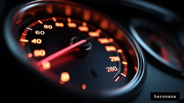 車のメーターのクローズアップ
