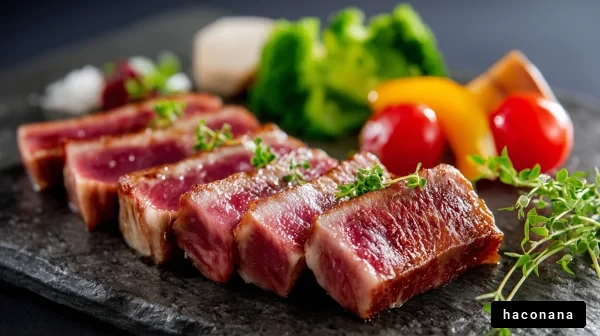 美味しいステーキの盛り付け