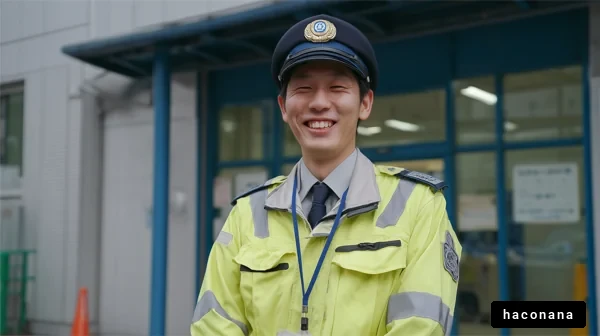 笑顔の警察官