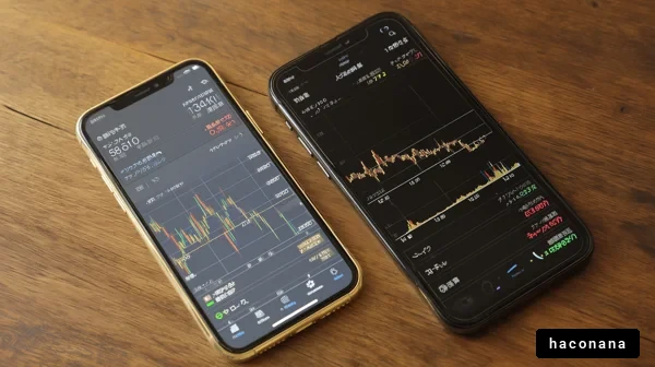 スマホ画面の株価表示