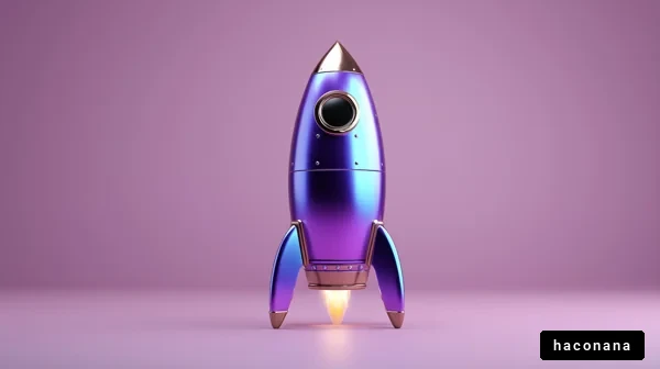 カラフルなロケット