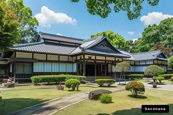 伝統的な日本家屋の庭