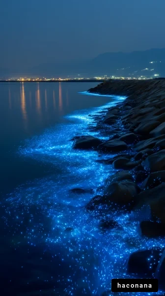 幻想的な青い海の光