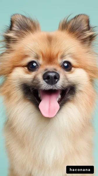 笑顔のポメラニアン犬