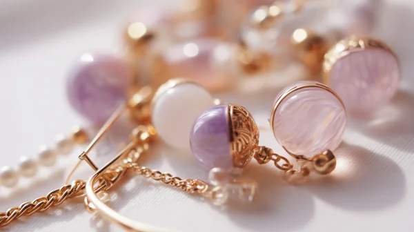 パステルカラーの宝石アクセサリー