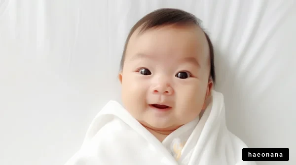 笑顔の赤ちゃんのポートレート